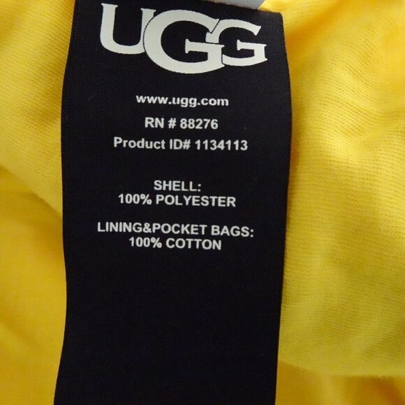 UGG Olympia Plaid Jacket Size S / M Yellow Oversized Hooded Unisex - Picture 11 of 12